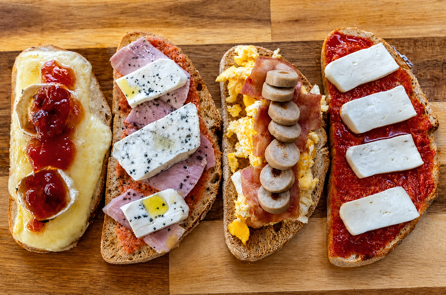 Selección de tostadas para desayunar en GODIS Dulce Poder Murcia