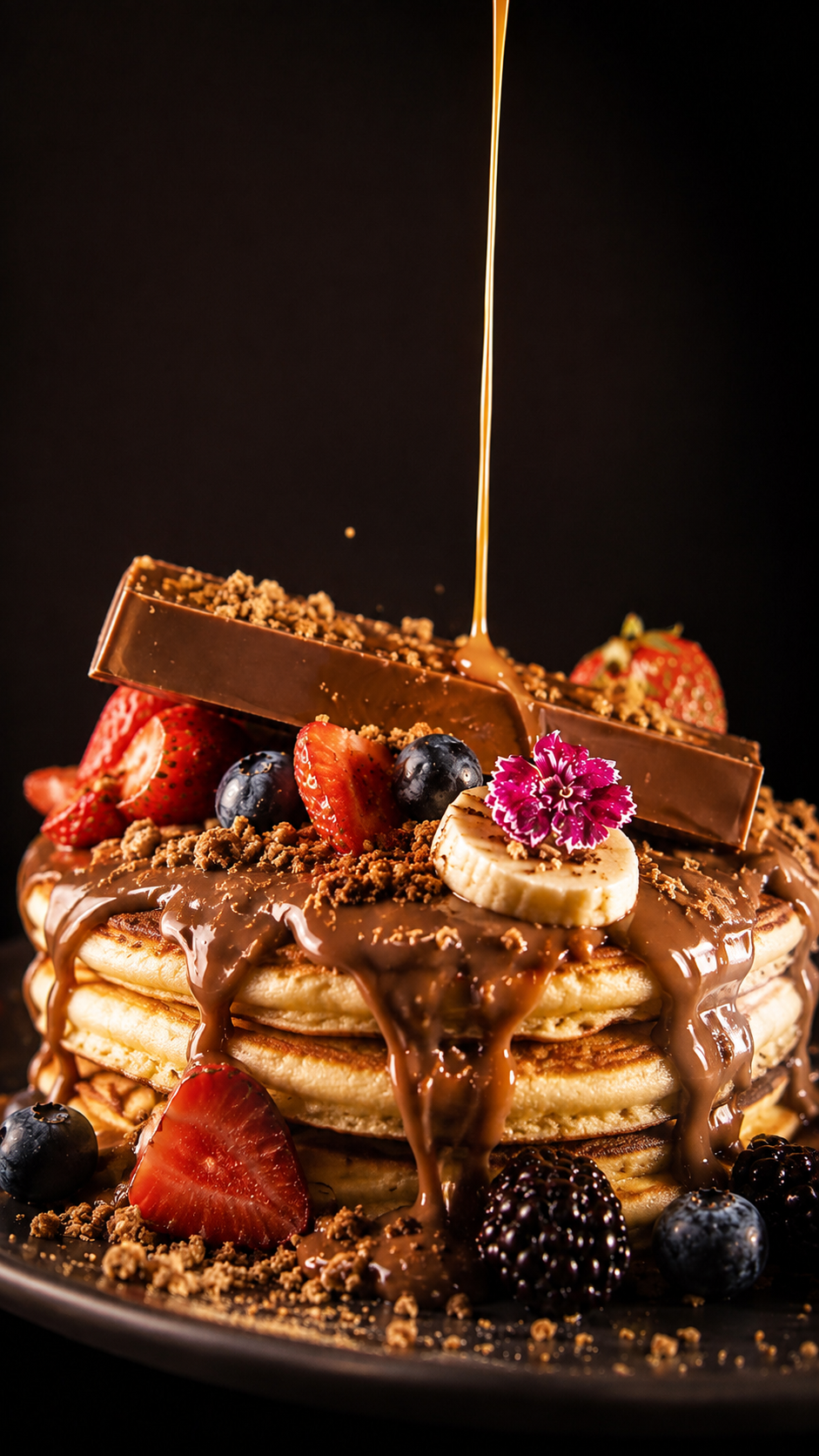 Tortitas GODIS con chocolate y frutos rojos
